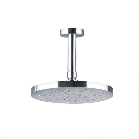 Εικόνα της Ανακλινόμενη Κεφαλή ABS Ø20 Με Μπράτσο Οροφής 10cm E044075-110 + R50813-110 Inox