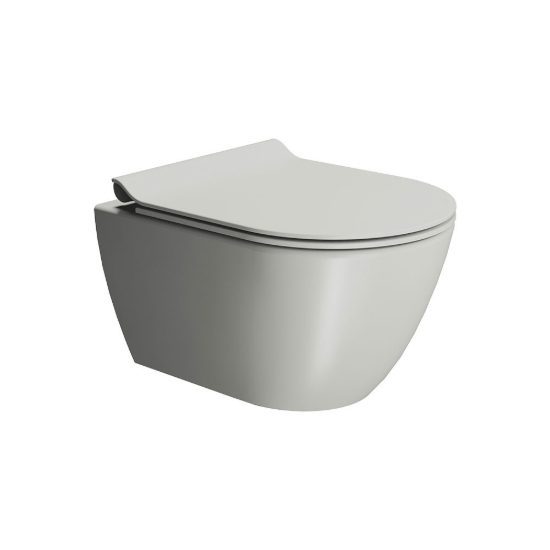 Εικόνα της Λεκάνη Κρεμαστή GSI Pura Swirl 881600SC-450 50cm Cenere Με Slim Soft Close Κάλυμμα