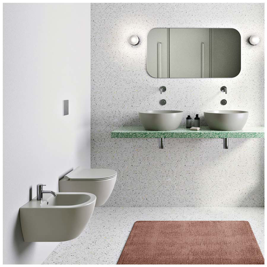 Εικόνα της Λεκάνη Κρεμαστή GSI Pura Swirl 881600SC-450 50cm Cenere Με Slim Soft Close Κάλυμμα