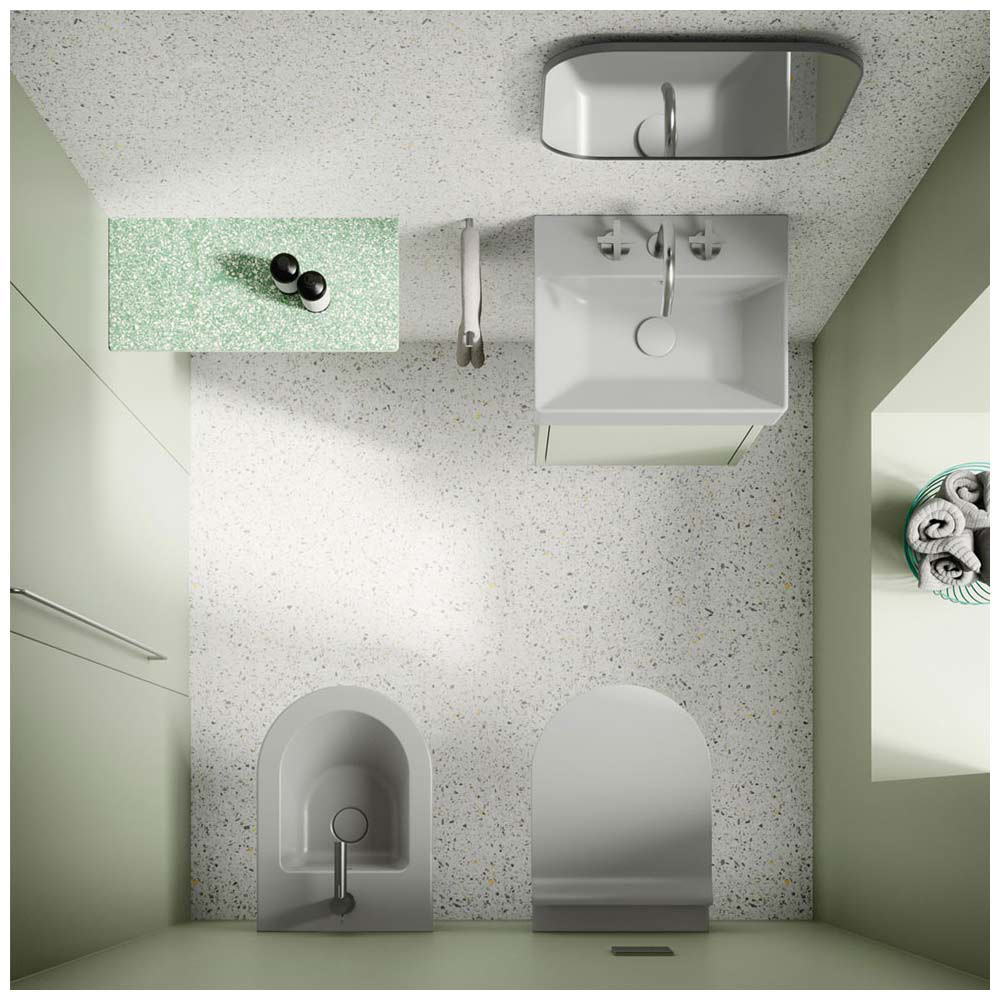 Εικόνα της Λεκάνη Κρεμαστή GSI Pura Swirl 881600SC-450 50cm Cenere Με Slim Soft Close Κάλυμμα