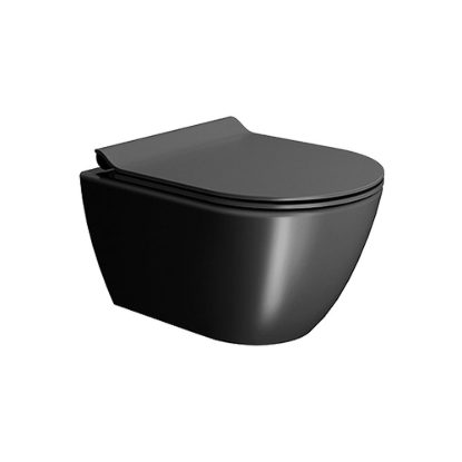 Εικόνα της Λεκάνη Κρεμαστή GSI Pura Swirl 881600SC-401 50cm Ardesia Με Slim Soft Close Κάλυμμα