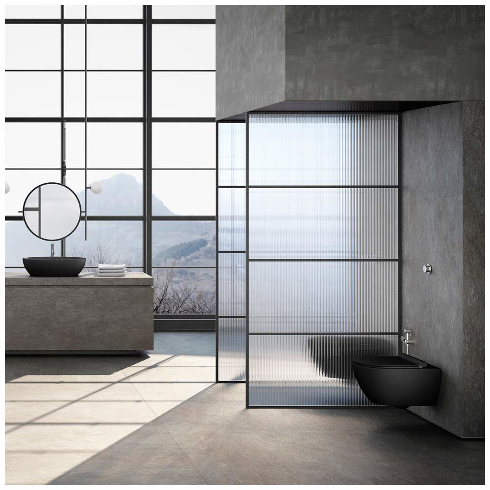 Εικόνα της Λεκάνη Κρεμαστή GSI Pura Swirl 881600SC-401 50cm Ardesia Με Slim Soft Close Κάλυμμα