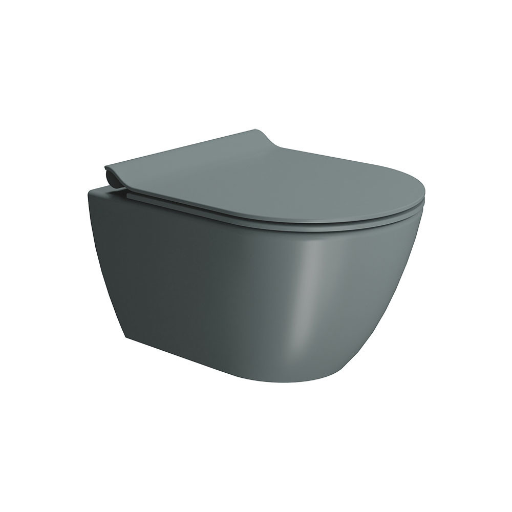 Εικόνα της Λεκάνη Κρεμαστή GSI Pura Swirl 881600SC-901 50cm Agave Με Slim Soft Close Κάλυμμα