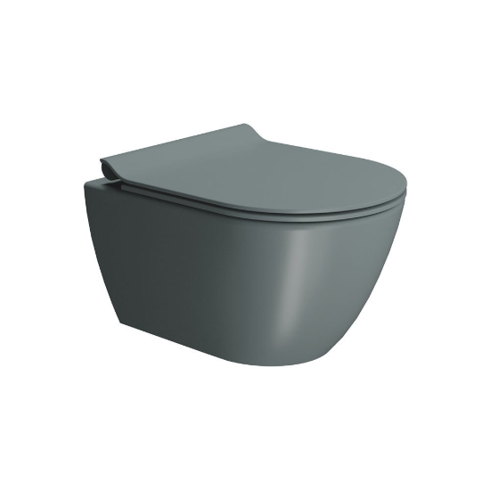 Εικόνα της Λεκάνη Κρεμαστή GSI Pura Swirl 881600SC-901 50cm Agave Με Slim Soft Close Κάλυμμα