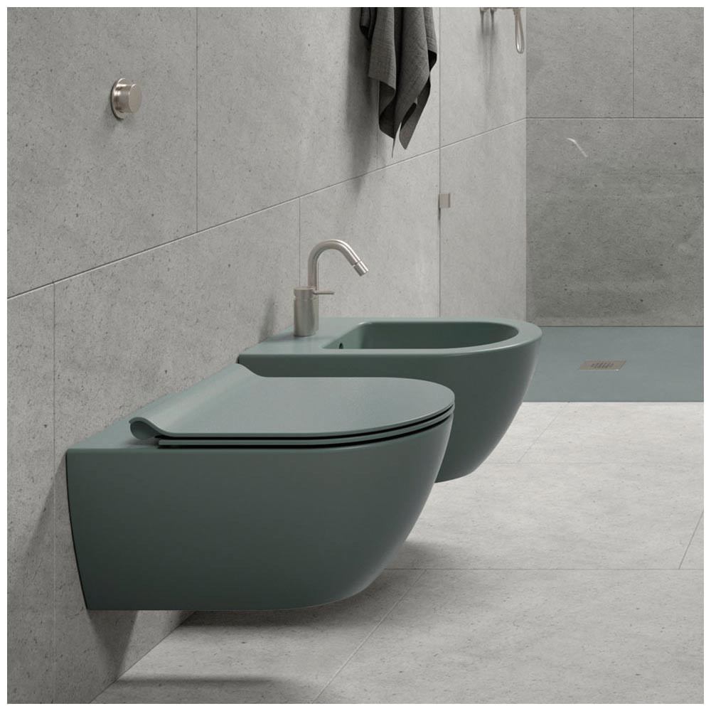 Εικόνα της Λεκάνη Κρεμαστή GSI Pura Swirl 881600SC-901 50cm Agave Με Slim Soft Close Κάλυμμα