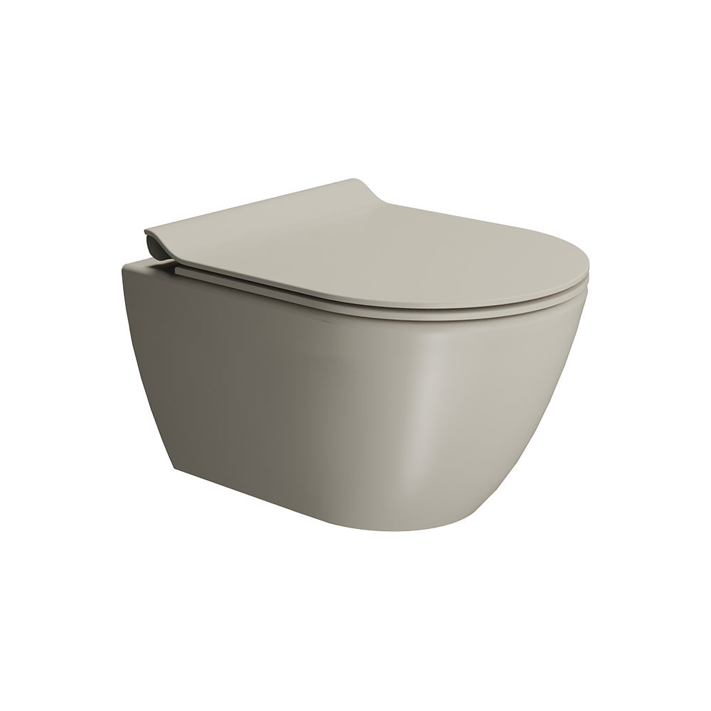 Εικόνα της Λεκάνη Κρεμαστή GSI Pura Swirl 881600SC-520 50cm Creta Με Slim Soft Close Κάλυμμα