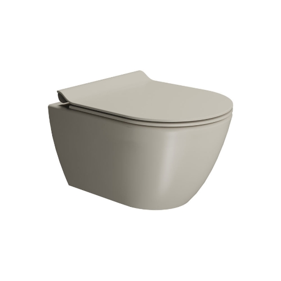 Εικόνα της Λεκάνη Κρεμαστή GSI Pura Swirl 881600SC-520 50cm Creta Με Slim Soft Close Κάλυμμα