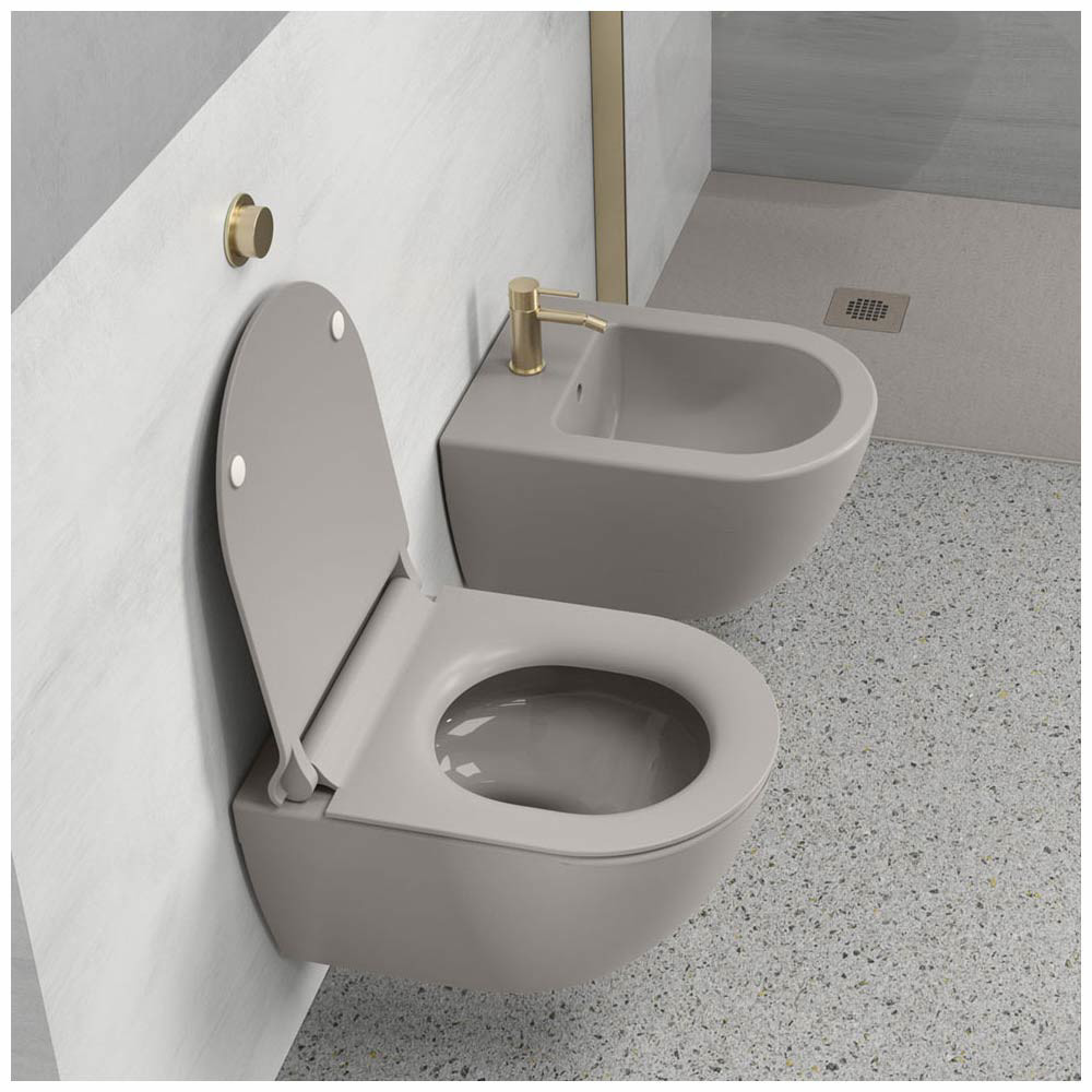Εικόνα της Λεκάνη Κρεμαστή GSI Pura Swirl 881600SC-520 50cm Creta Με Slim Soft Close Κάλυμμα