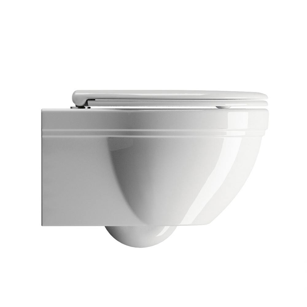 Εικόνα της Λεκάνη Κρεμαστή GSI Classic 871200W 55cm Με Ξύλινο Μασίφ Κάλυμμα