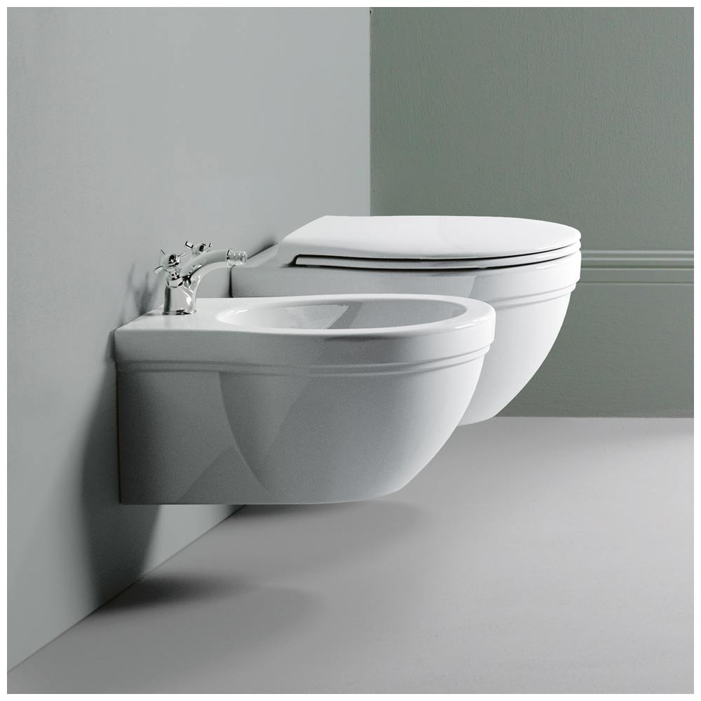 Εικόνα της Λεκάνη Κρεμαστή GSI Classic 871200W 55cm Με Ξύλινο Μασίφ Κάλυμμα