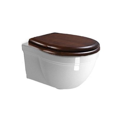 Εικόνα της Λεκάνη Κρεμαστή GSI Classic 871200W 55cm Με Ξύλινο Μασίφ Κάλυμμα