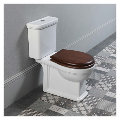 Εικόνα της Λεκάνη GSI Classic 871700W 70,5cm Με Ξύλινο Μασίφ Κάλυμμα