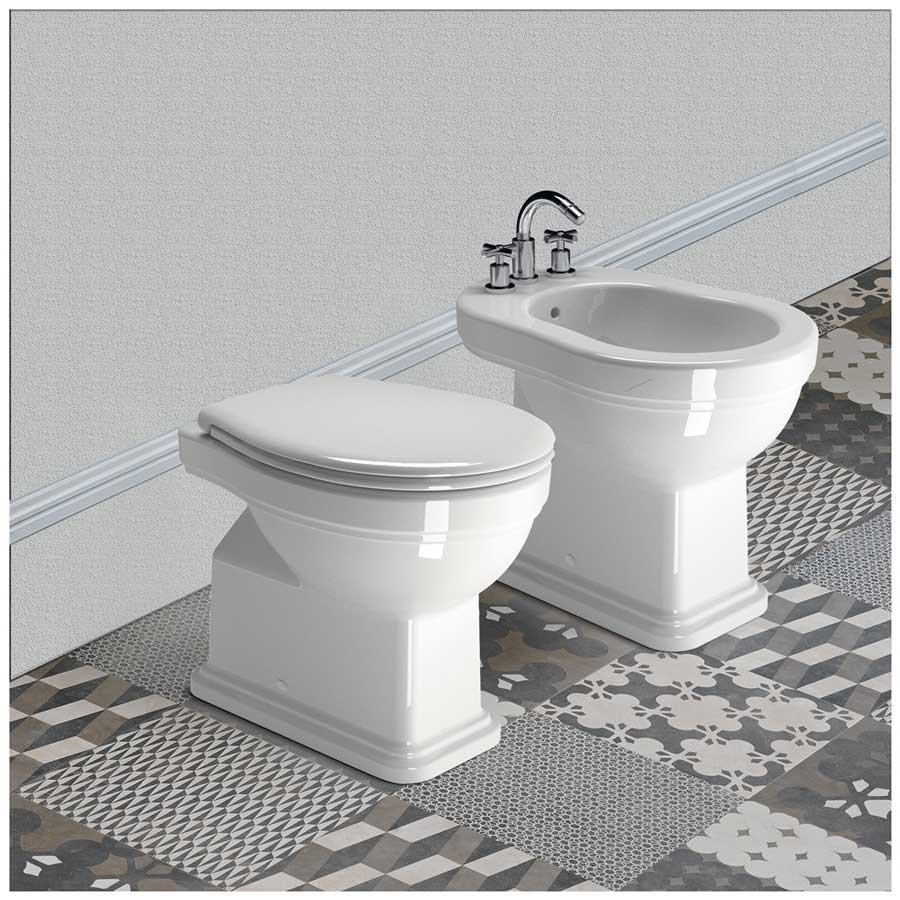 Εικόνα της Λεκάνη GSI Classic 871000NC 54cm Υψηλής Πίεσης Κατωστόμια Με Soft Close Κάλυμμα