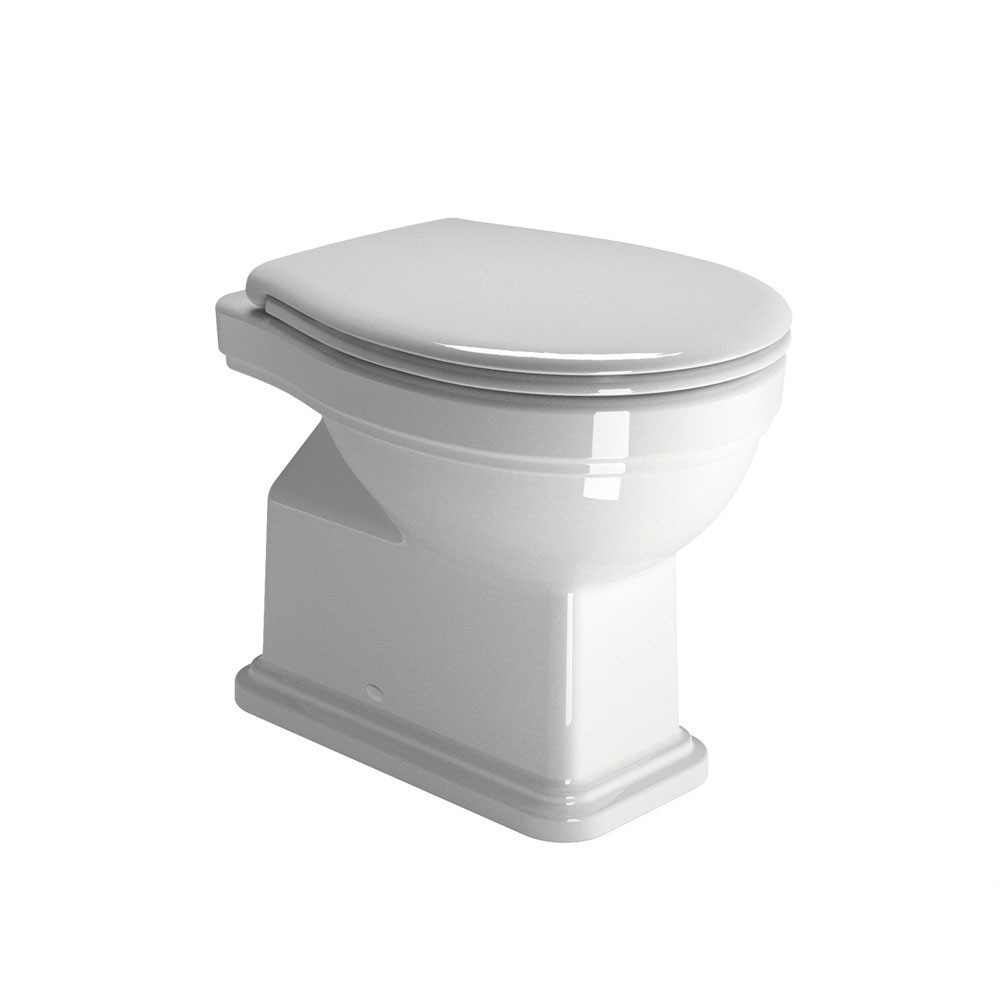 Εικόνα της Λεκάνη GSI Classic Medium Level 871000MW 73cm Υψηλής Πίεσης Κατωστόμια Κομπλέ Με Ξύλινο Μασίφ Κάλυμμα