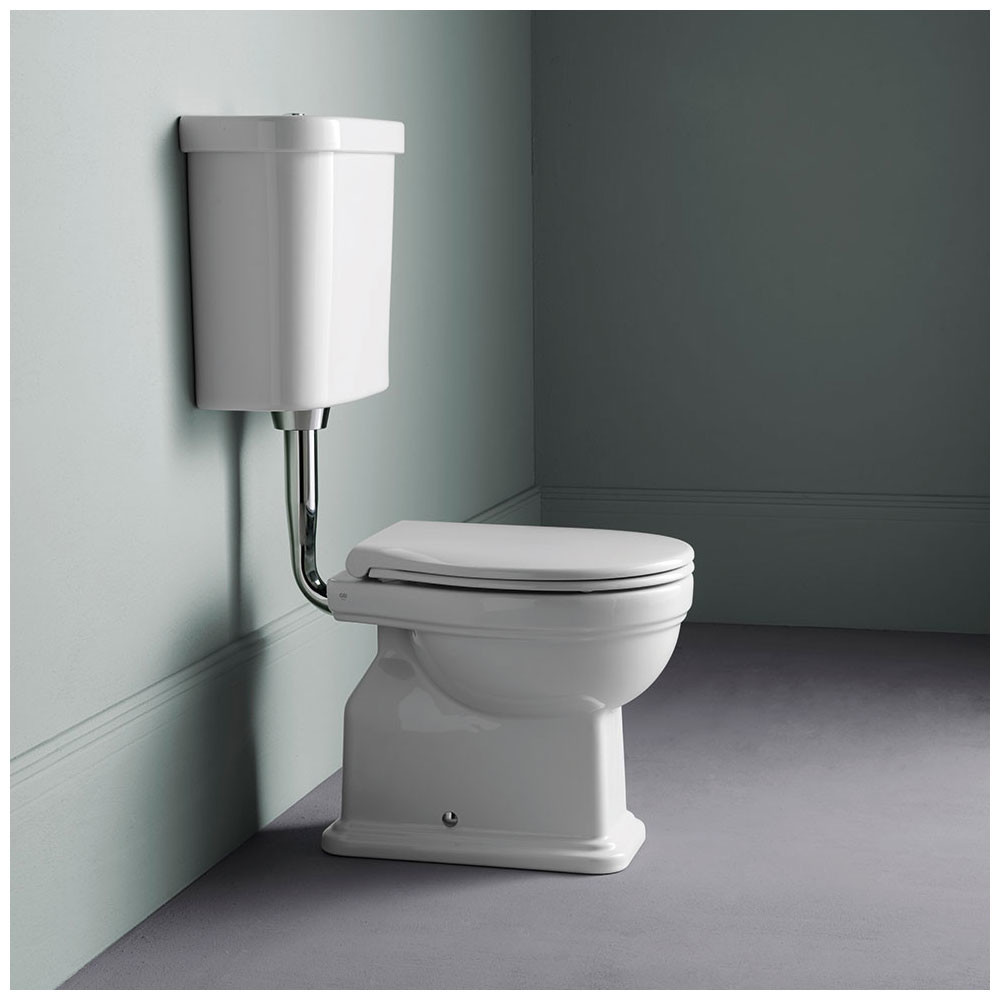 Εικόνα της Λεκάνη GSI Classic Medium Level 871000MC 73cm Υψηλής Πίεσης Κατωστόμια Κομπλέ Με Soft Close Κάλυμμα