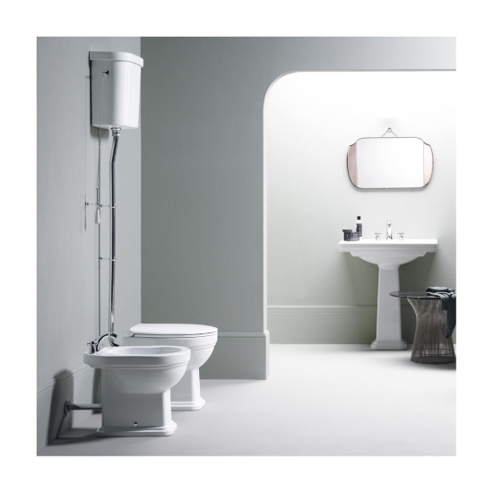 Εικόνα της Λεκάνη GSI Classic High Level 871000HC 62-68cm Υψηλής Πίεσης Κατωστόμια Κομπλέ Με Soft Close Κάλυμμα