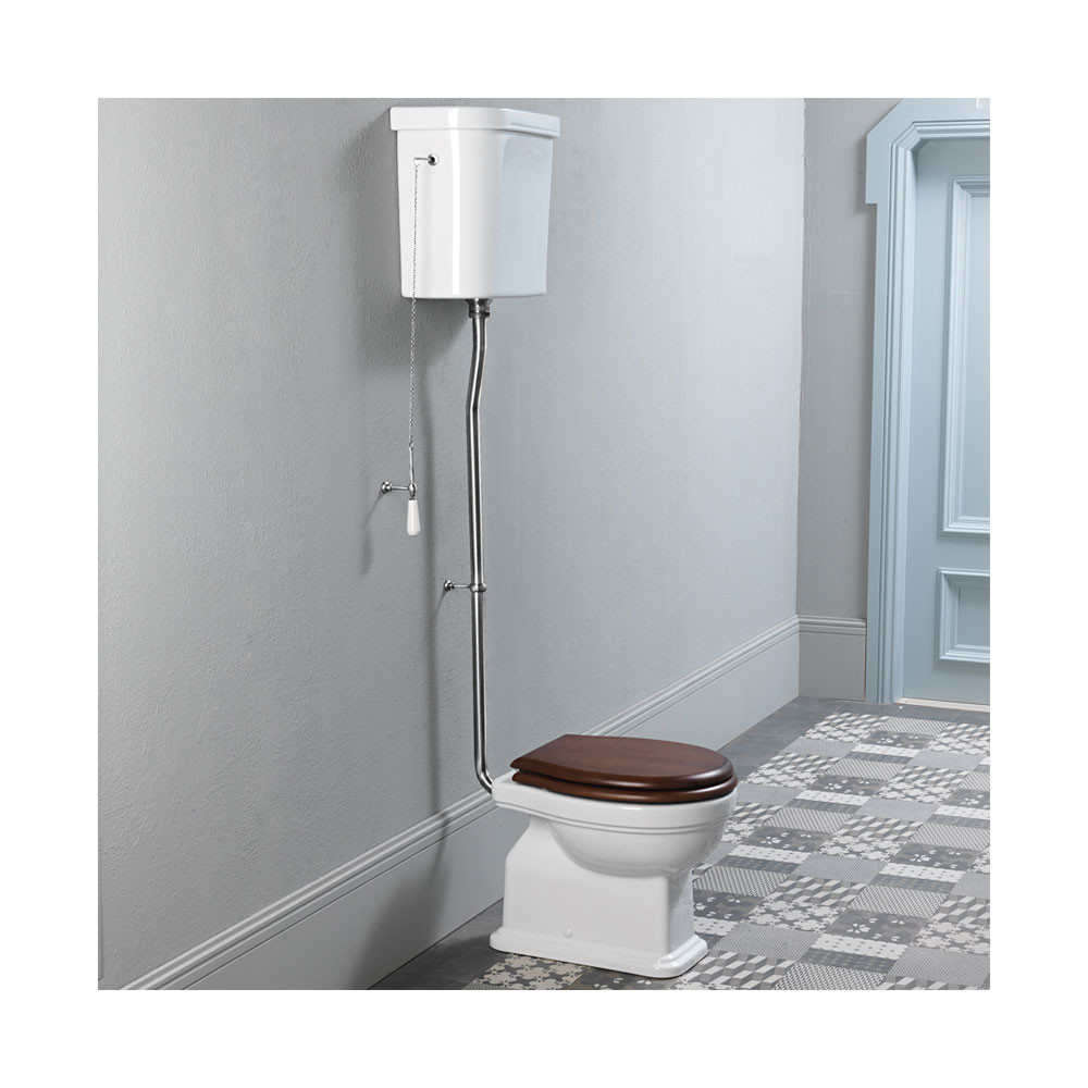 Εικόνα της Λεκάνη GSI Classic High Level 871100HW 62-68cm Υψηλής Πίεσης Πισωστόμια Κομπλέ Με Ξύλινο Μασίφ Κάλυμμα