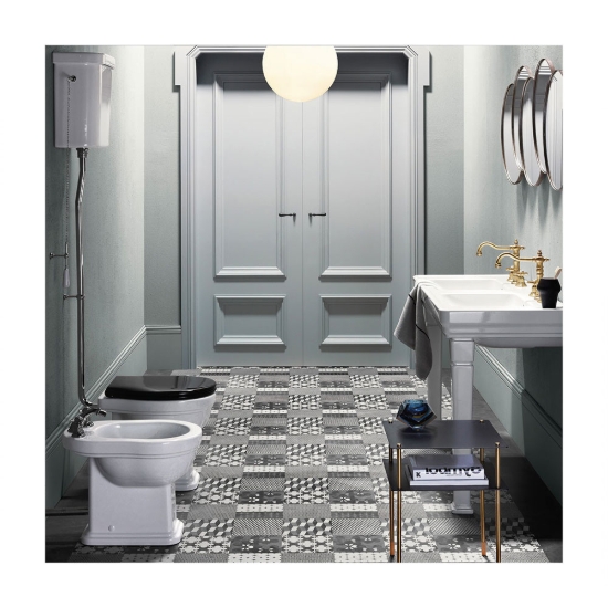 Εικόνα της Λεκάνη GSI Classic High Level 871100HNC 62-68cm Υψηλής Πίεσης Πισωστόμια Κομπλέ Με Soft Close Κάλυμμα