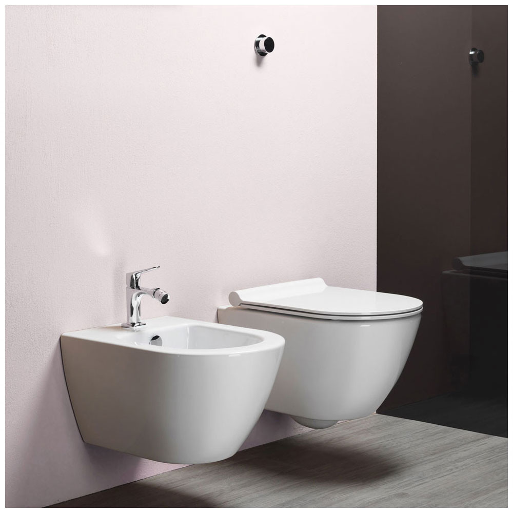 Εικόνα της Λεκάνη Κρεμαστή GSI Pura Swirl 881600SC 50cm Με Slim Soft Close Κάλυμμα