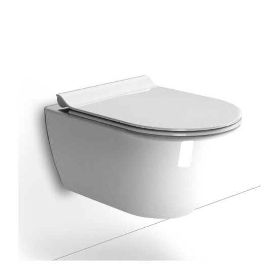 Εικόνα της Λεκάνη Κρεμαστή GSI Pura Swirl 881500SC 55cm Με Slim Soft Close Κάλυμμα