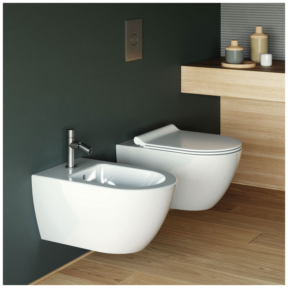 Εικόνα της Λεκάνη Κρεμαστή GSI Pura Swirl 881500SC 55cm Με Slim Soft Close Κάλυμμα