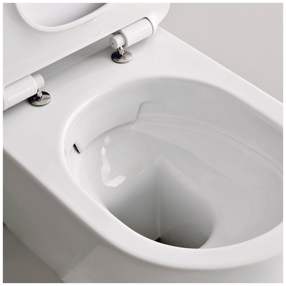 Εικόνα της Λεκάνη Κρεμαστή Scarabeo Moon Clean Flush 552400C Rimless 45cm Με Soft Close Κάλυμμα