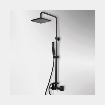 Εικόνα της Στήλη Ντούς 2 Εξόδων Eurorama Quadra 144065-400 Black Matt