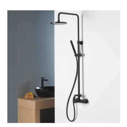 Εικόνα της Στήλη Ντούς 2 Εξόδων La Torre New Tech 12065-400 Black Matt