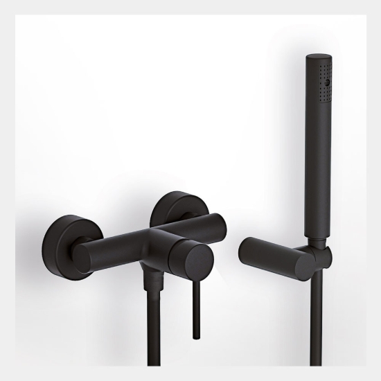 Εικόνα της Μπαταρία Ντουζιέρας Eurorama Tonda 145150-400 Black Matt