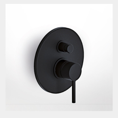 Εικόνα της Μίκτης Εντοιχισμού 2 Εξόδων Eurorama Tonda 145030-400 Black Matt