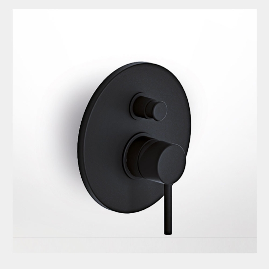 Εικόνα της Μίκτης Εντοιχισμού 2 Εξόδων Eurorama Tonda 145030-400 Black Matt