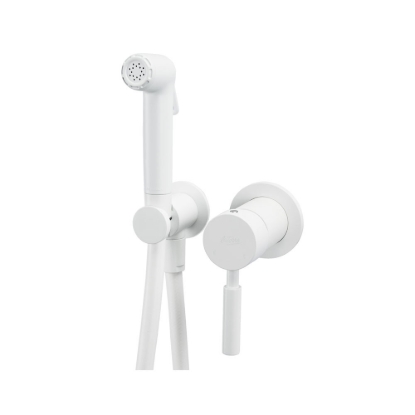 Εικόνα της Μίκτης Εντοιχισμού 2 Οπών Με Ντουζάκι Για Μπιντέ La Torre New Tech 12211-300 White Matt