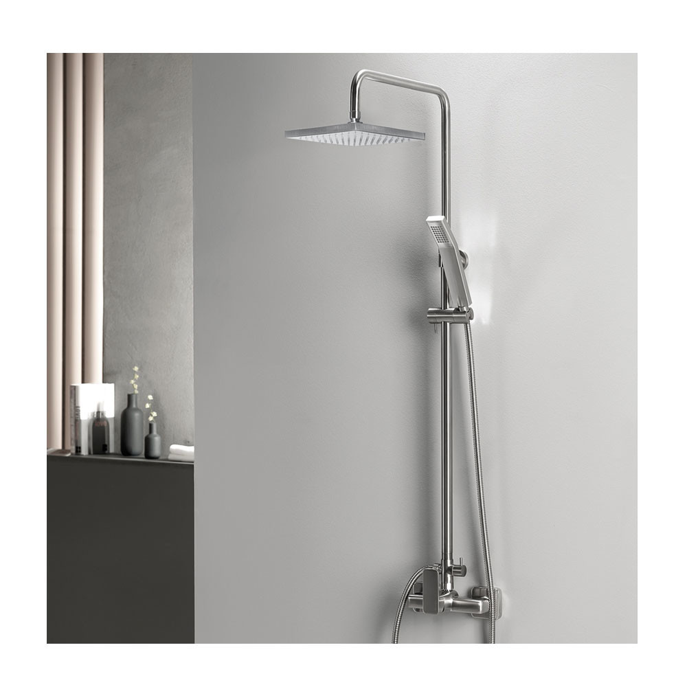 Εικόνα της Στήλη Ντούς 2 Εξόδων Eurorama Quadra 144065-110 Inox