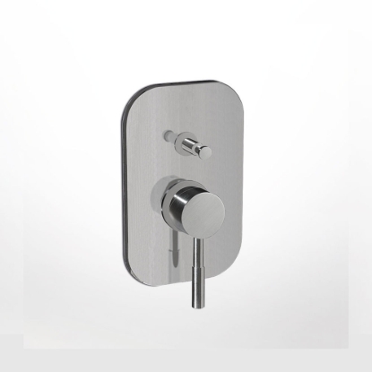 Εικόνα της Μίκτης Εντοιχισμού 2 Εξόδων La Torre New Tech 12050R-110 Inox Finish