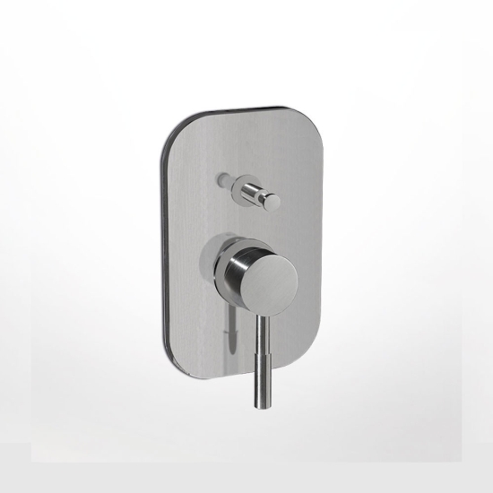 Εικόνα της Μίκτης Εντοιχισμού 2 Εξόδων La Torre New Tech 12050R-110 Inox Finish