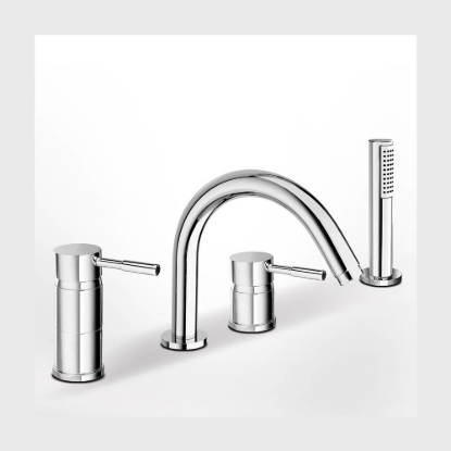 Εικόνα της Μπαταρία Λουτρού Επικαθήμενη Μπανιέρας 4 Οπών La Torre New Tech 12870-100