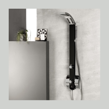 Εικόνα της Στήλη Ντούς Dolce Vita Idea Black Matt 2 Εξόδων