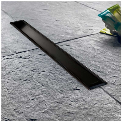 Εικόνα της Κανάλι Ντους Wirquin Venisio Slim VS500-401 50cm Black Matt