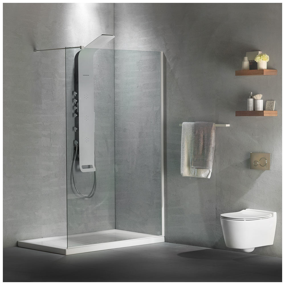 Εικόνα της Διαχωριστικό Ντους Devon Iwis Walk-in IW110C-300 White Matt 107-109cm