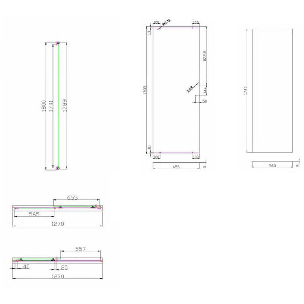 Εικόνα της Καμπίνα Ντουσιέρας Starlet Slider 1+1 SLS130T-100 127-131cm Clear