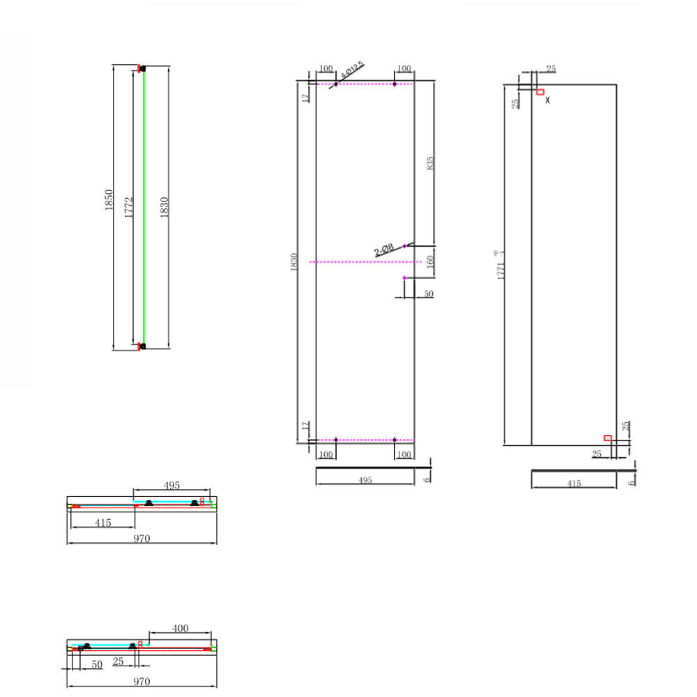 Εικόνα της Καμπίνα Ντουσιέρας Axis Slider 1+1 SLX100C-100 97-101cm Clean Glass