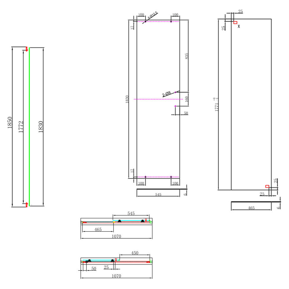 Εικόνα της Καμπίνα Ντουσιέρας Axis Slider 1+1 SLX110C-100 107-111cm Clean Glass
