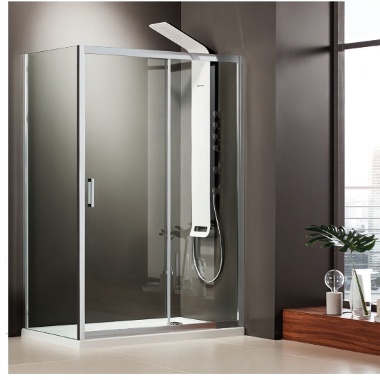 Εικόνα της Καμπίνα Ντουσιέρας Axis Slider 1+1 SLX130C-100 127-131cm Clean Glass