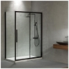 Εικόνα της Καμπίνα Ντουσιέρας Devon Flow Slider 1+1 SLF100C-400 97-101cm Black Matt Clean Glass