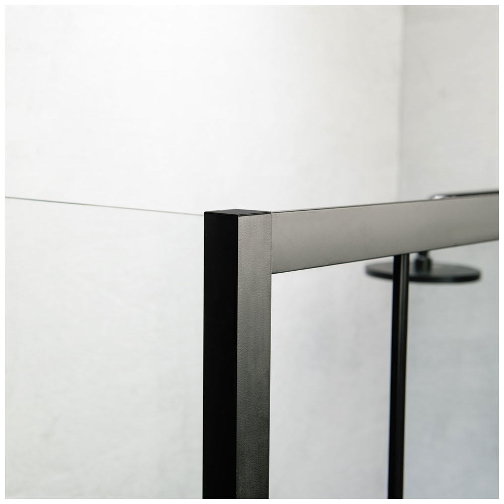 Εικόνα της Καμπίνα Ντουσιέρας Devon Flow Slider 1+1 SLF110C-400 107-111cm Black Matt Clean Glass