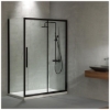 Εικόνα της Καμπίνα Ντουσιέρας Devon Flow Slider 1+1 SLF130C-400 127-131cm Black Matt Clean Glass