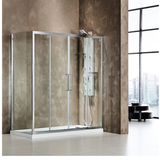Εικόνα της Καμπίνα Ντουσιέρας Devon Primus Plus Slider 2+2 SL2T170C-100 167-171cm Clean Glass