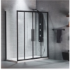 Εικόνα της Καμπίνα Ντουσιέρας Devon Flow Slider 2+2 SL2F180C-400 177-181cm Black Matt Clean Glass
