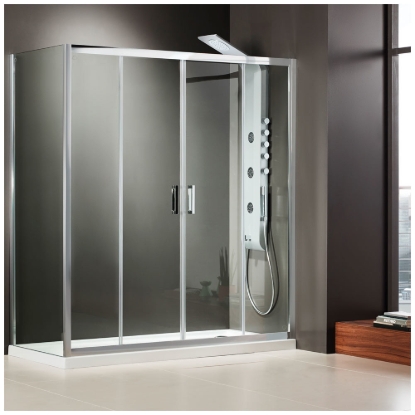 Εικόνα της Καμπίνα Ντουσιέρας Axis Slider 2+2 SL2X160C-100 157-161cm Clean Glass