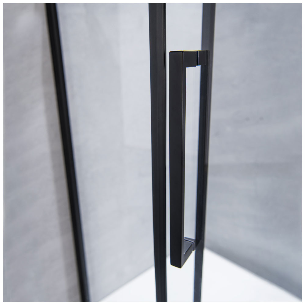 Εικόνα της Καμπίνα Ντουσιέρας Devon Primus Plus Pivot + Infill PIR140C-400 137-141cm Black Matt Clean Glass